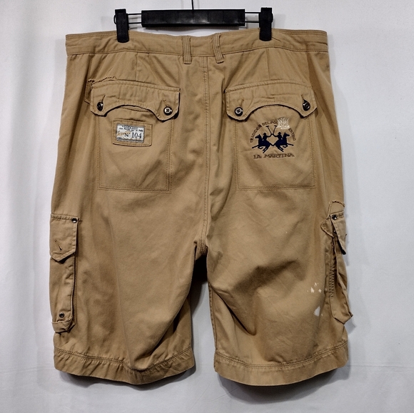 La Martina Other - La Martina Saddlery Cargo Shorts Men's 38 Tan Bobo Retro 90s Streetwear Utility